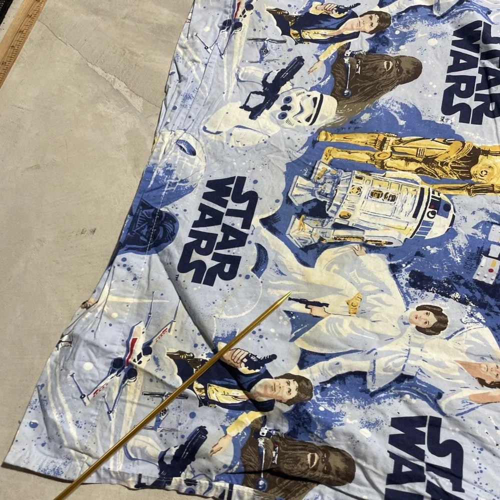 Pottery Barn Kids Star Wars Droid Organic Cotton Flat Sheet 88